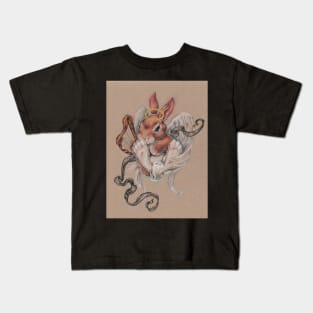 Angel Bunny (with harp and halo) Kids T-Shirt